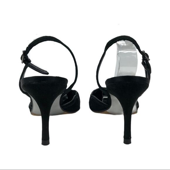 Cole Haan Black Suede Leather Sing Back Heels 8 - Picture 11 of 16